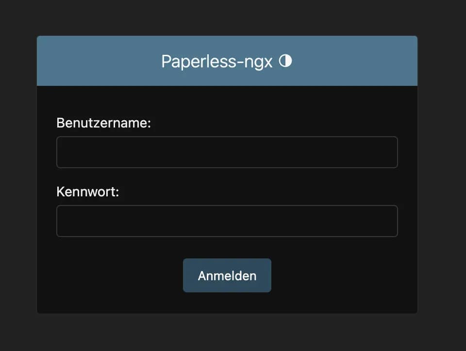 django admin panel login in paperless