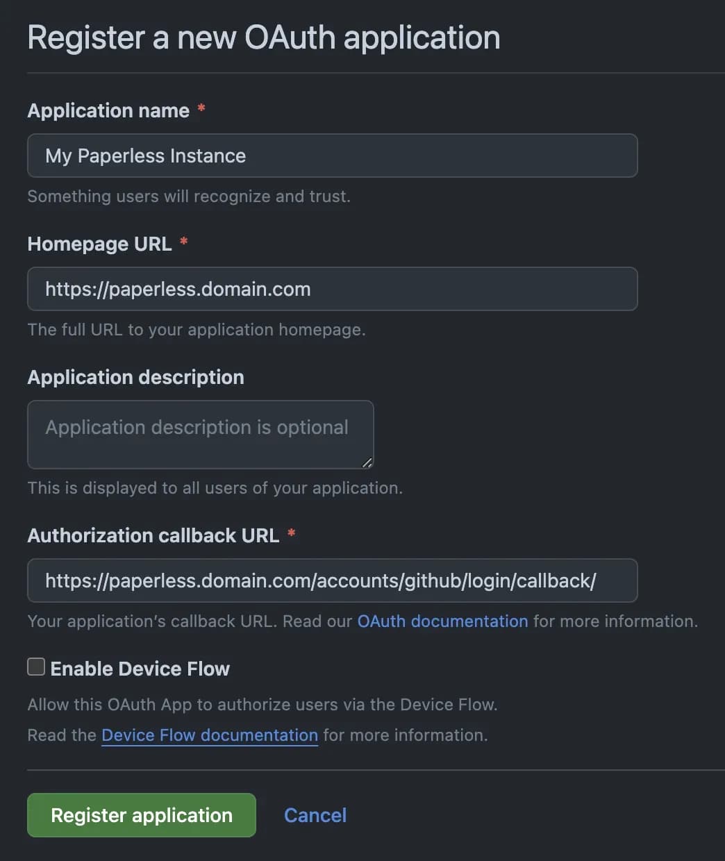 register paperless app in github